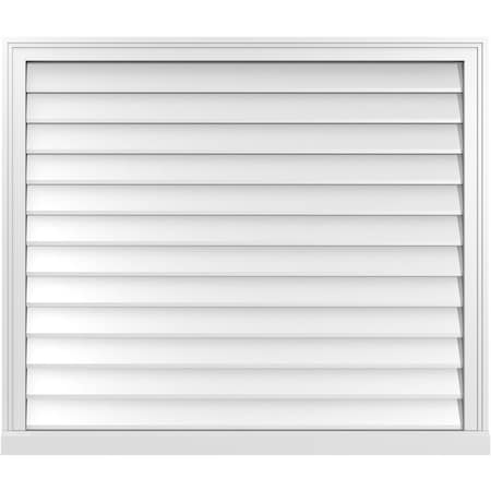 Ekena Millwork Vertical Surface Mount PVC Gable Vent w/ 2"W x 2"H , Brickmould Sill Frame, 42"W x 36"H GVPVE42X3603SN